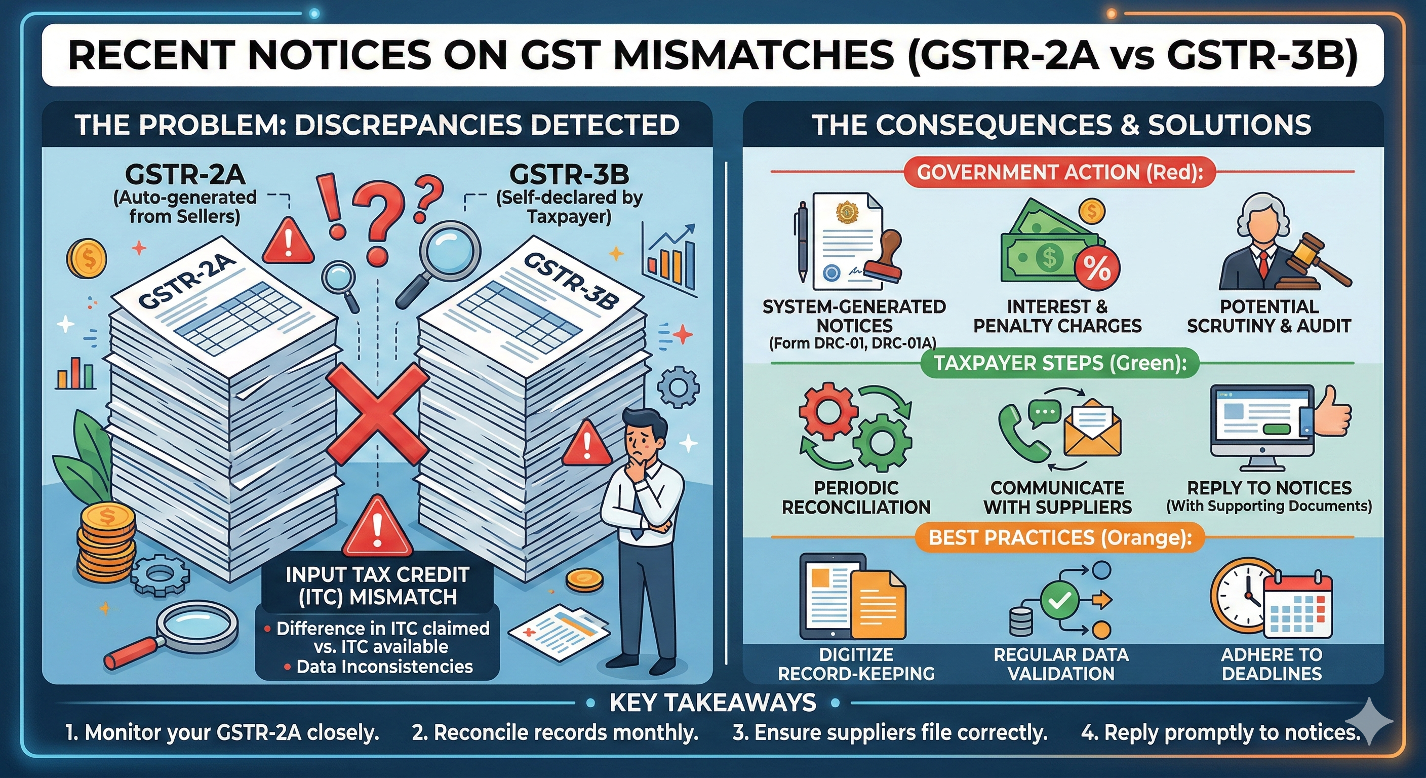 Recent Notices on GST Mismatches (GSTR-2A vs 3B)